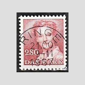 FRIMRKER DANMARK | 1985 - AFA 820 - Dronning Margrethe - 2,80 Kr. rd - Pragt Stemplet Ringe