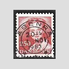 FRIMRKER DANMARK | 1983 - AFA 774 - Dronning Margrethe - 2,50 Kr. rd - Pragt Stemplet benr
