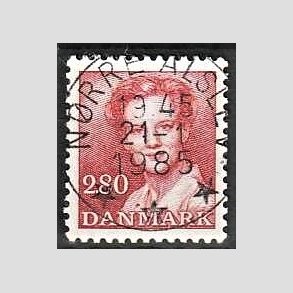 FRIMRKER DANMARK | 1985 - AFA 820 - Dronning Margrethe - 2,80 Kr. rd - Pragt Stemplet Nrre Alslev