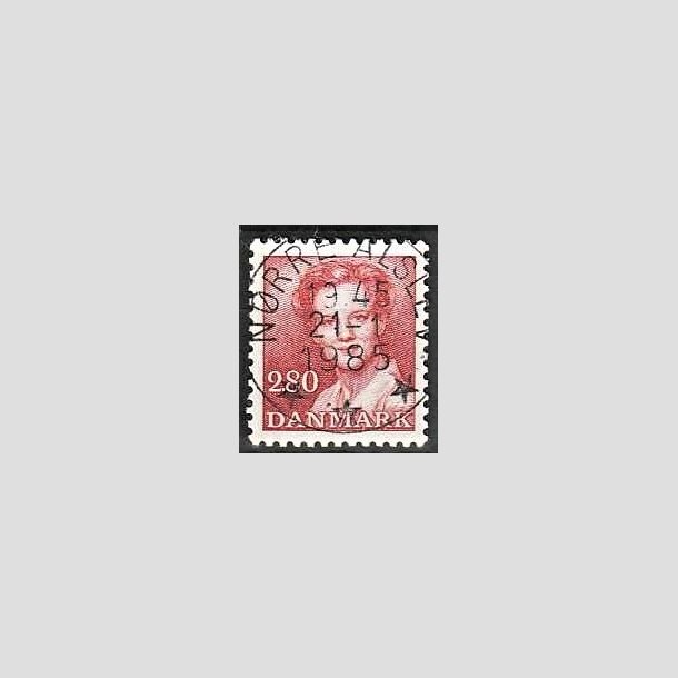 FRIMRKER DANMARK | 1985 - AFA 820 - Dronning Margrethe - 2,80 Kr. rd - Pragt Stemplet Nrre Alslev