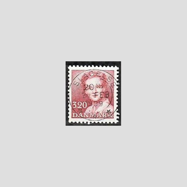 FRIMRKER DANMARK | 1989 - AFA 924 - Dronning Margrethe - 3,20 Kr. rd - Pragt Stemplet Slagelse