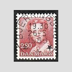 FRIMRKER DANMARK | 1985 - AFA 820 - Dronning Margrethe - 2,80 Kr. rd - Pragt Stemplet Bjerringbro