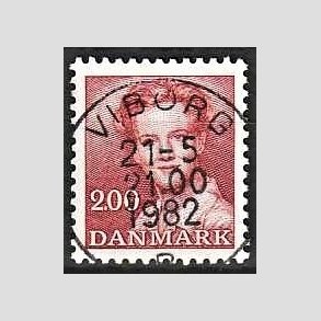 FRIMRKER DANMARK | 1982 - AFA 751 - Dronning Margrethe - 2,00 Kr. rd - Pragt Stemplet Viborg