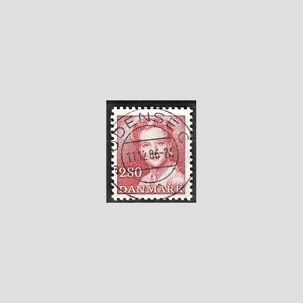 FRIMRKER DANMARK | 1985 - AFA 820 - Dronning Margrethe - 2,80 Kr. rd - Pragt Stemplet Odense C