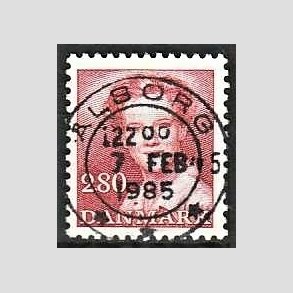 FRIMRKER DANMARK | 1985 - AFA 820 - Dronning Margrethe - 2,80 Kr. rd - Pragt Stemplet lborg