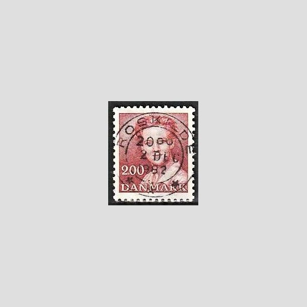 FRIMRKER DANMARK | 1982 - AFA 751 - Dronning Margrethe - 2,00 Kr. rd - Pragt Stemplet Roskilde