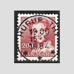 FRIMRKER DANMARK | 1982 - AFA 751 - Dronning Margrethe - 2,00 Kr. rd - Pragt Stemplet Hurup Thy