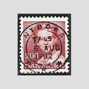 FRIMRKER DANMARK | 1982 - AFA 751 - Dronning Margrethe - 2,00 Kr. rd - Pragt Stemplet Nyborg