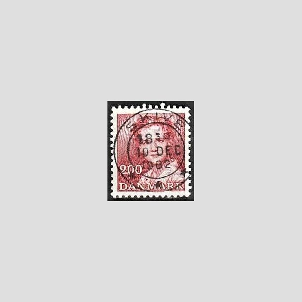 FRIMRKER DANMARK | 1982 - AFA 751 - Dronning Margrethe - 2,00 Kr. rd - Pragt Stemplet Skive