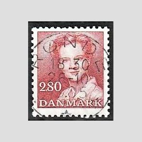 FRIMRKER DANMARK | 1985 - AFA 820 - Dronning Margrethe - 2,80 Kr. rd - Pragt Stemplet Rnde