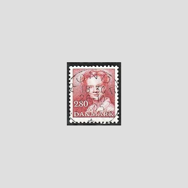 FRIMRKER DANMARK | 1985 - AFA 820 - Dronning Margrethe - 2,80 Kr. rd - Pragt Stemplet Rnde