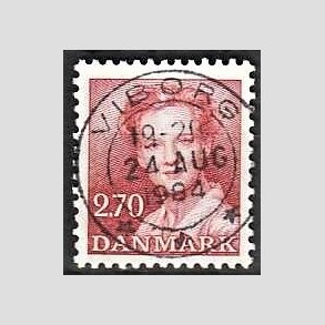 FRIMRKER DANMARK | 1984 - AFA 790 - Dronning Margrethe - 2,70 Kr. rd - Pragt Stemplet Viborg