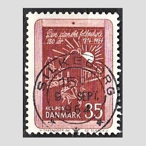 FRIM�RKER DANMARK | 1964 - AFA 423 - Skolev�snet 150 �r - 35 �re r�dbrun - Pragt Stemplet Silkeborg