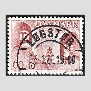 FRIMRKER DANMARK | 1968 - AFA 472 - Brnesagen Grnland - 60 + 10 re brunrd - Pragt Stemplet Lgstr