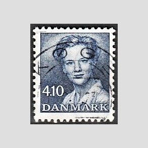 FRIMRKER DANMARK | 1988 - AFA 898 - Dronning Margrethe - 4,10 Kr. bl - Pragt Stemplet Kge