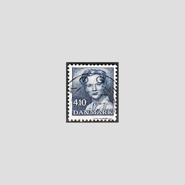 FRIMRKER DANMARK | 1988 - AFA 898 - Dronning Margrethe - 4,10 Kr. bl - Pragt Stemplet Kge