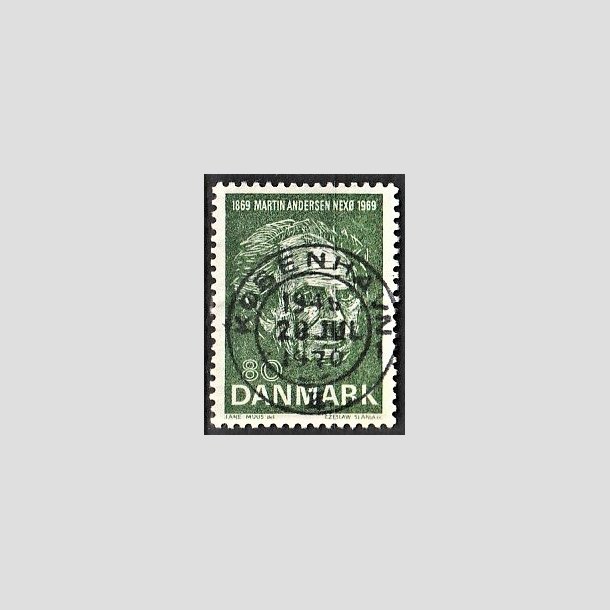 FRIMRKER DANMARK | 1969 - AFA 485 - Martin Andersen Nex - 80 re grn - Pragt Stemplet Kbenhavn