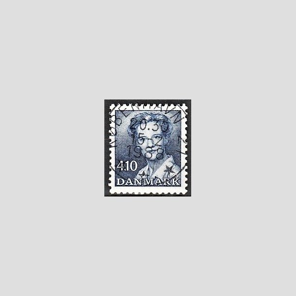 FRIMRKER DANMARK | 1988 - AFA 898 - Dronning Margrethe - 4,10 Kr. bl - Pragt Stemplet Kbenhavn 21
