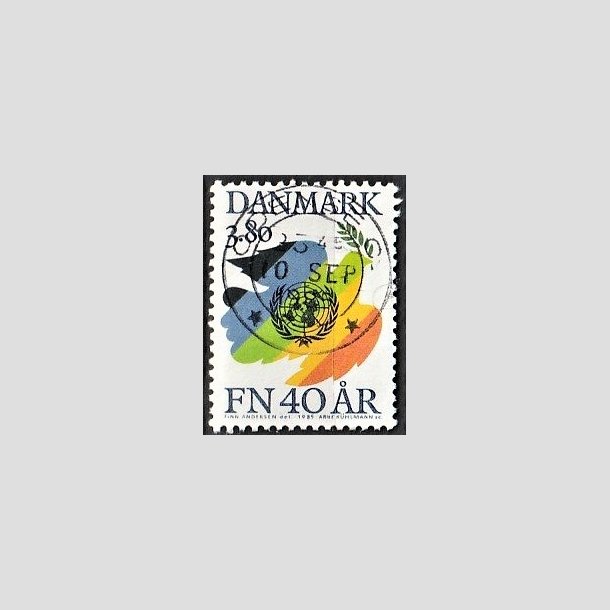 FRIMRKER DANMARK | 1985 - AFA 841 - FN 40 r - 3,80 Kr. flerfarvet - Pragt Stemplet Odense C