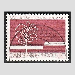 FRIMRKER DANMARK | 1982 - AFA 746 - Scleroseforeningen 25 r. - 2,00 Kr. + 40 re rd - Pragt Stemplet Kbenhavn