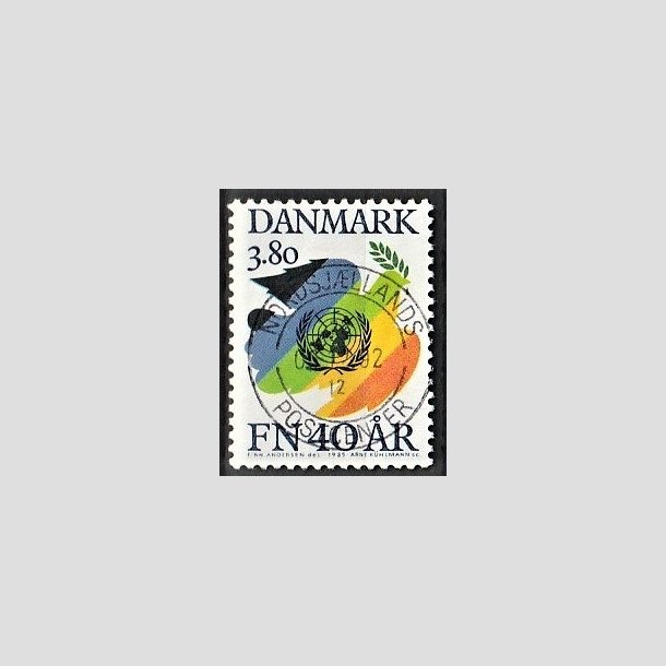 FRIMRKER DANMARK | 1985 - AFA 841 - FN 40 r - 3,80 Kr. flerfarvet - Pragt Stemplet 