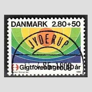 FRIMRKER DANMARK | 1986 - AFA 855 - Gigtforeningen 50 r - 2,80 Kr. + 50 re flerfarvet - Lux Stemplet Jyderup