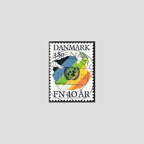 FRIMRKER DANMARK | 1985 - AFA 841 - FN 40 r - 3,80 Kr. flerfarvet - Pragt Stemplet Kbenhavn