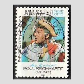 FRIMRKER DANMARK | 1986 - AFA 851 - Poul Richard - 2,80 Kr. + 50 re flerfarvet - Pragt Stemplet Roskilde