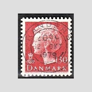 FRIMRKER DANMARK | 1979 - AFA 678 - Dronning Margrethe - 130 re rd - Pragt Stemplet Randers
