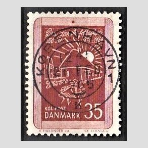 FRIM�RKER DANMARK | 1964 - AFA 423 - Skolev�snet 150 �r - 35 �re r�dbrun - Pragt Stemplet K�benhavn