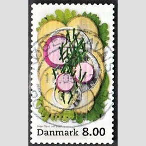 FRIM�RKER DANMARK | 2012 - AFA 1703 - Sm�rrebr�d - 8,00 Kr. flerfarvet - Pragt Stemplet