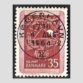FRIM�RKER DANMARK | 1964 - AFA 423 - Skolev�snet 150 �r - 35 �re r�dbrun - Pragt Stemplet K�benhavn