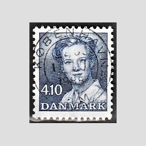 FRIMRKER DANMARK | 1988 - AFA 898 - Dronning Margrethe - 4,10 Kr. bl - Pragt Stemplet Kbenhavn