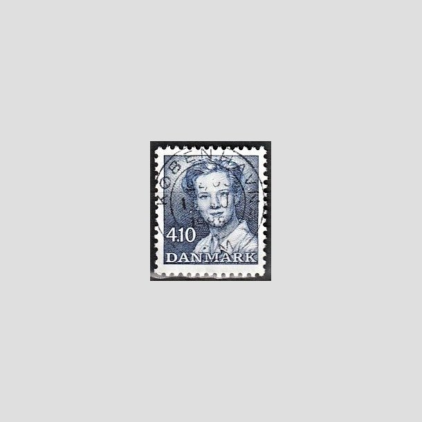 FRIMRKER DANMARK | 1988 - AFA 898 - Dronning Margrethe - 4,10 Kr. bl - Pragt Stemplet Kbenhavn