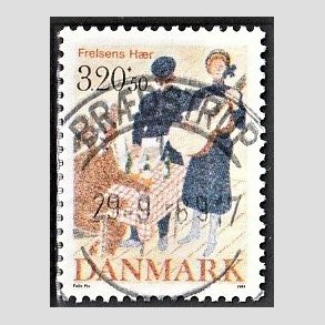 FRIMRKER DANMARK | 1989 - AFA 933 - Frelsens Hr - 3,20 Kr. + 50 re flerfarvet - Pragt Stemplet Brdstrup