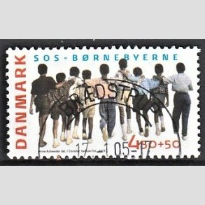 FRIMRKER DANMARK | 2005 - AFA 1416 - SOS-Brnebyerne - 4,50 + 0,50 Kr. flerfarvet - Pragt Stemplet Brdstrup