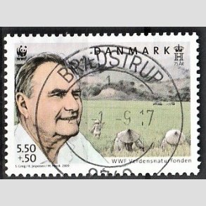 FRIMRKER DANMARK | 2009 - AFA 1570 - WWF - 5,50 + 0,50 Kr. flerfarvet - Pragt Stemplet Brdstrup