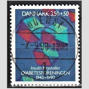 FRIMRKER DANMARK | 1990 - AFA 977 - Diabetesforeningen - 3,50 Kr. + 50 re flerfarvet - Lux Stemplet Odense