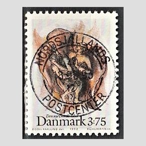 FRIM�RKER DANMARK | 1992 - AFA 1034 - Biblen - 3,75 Kr. flerfarvet - Pragt Stemplet