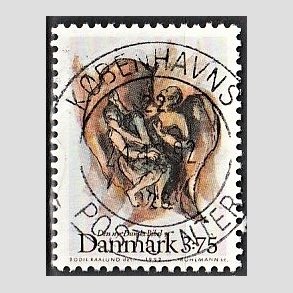 FRIM�RKER DANMARK | 1992 - AFA 1034 - Biblen - 3,75 Kr. flerfarvet - Pragt Stemplet
