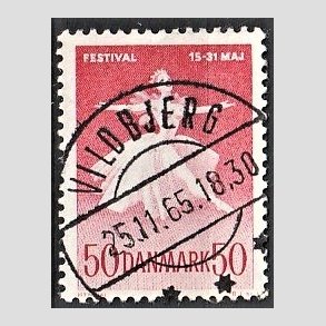 FRIM�RKER DANMARK | 1965 - AFA 438 - Ballet og musikfestival - 50 �re r�d - Pragt Stemplet Vildbjerg