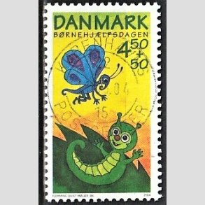 FRIMRKER DANMARK | 2004 - AFA 1383 - Brnehjlpsdagen - 4,50 Kr. + 50 re flerfarvet - Pragt Stemplet 