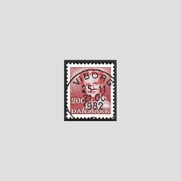 FRIMRKER DANMARK | 1982 - AFA 751 - Dronning Margrethe - 2,00 Kr. rd - Pragt Stemplet Viborg