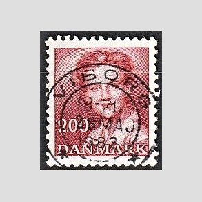 FRIMRKER DANMARK | 1982 - AFA 751 - Dronning Margrethe - 2,00 Kr. rd - Pragt Stemplet Viborg