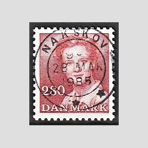 FRIMRKER DANMARK | 1985 - AFA 820 - Dronning Margrethe - 2,80 Kr. rd - Pragt Stemplet Nakskov
