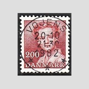 FRIMRKER DANMARK | 1982 - AFA 751 - Dronning Margrethe - 2,00 Kr. rd - Pragt Stemplet Vojens