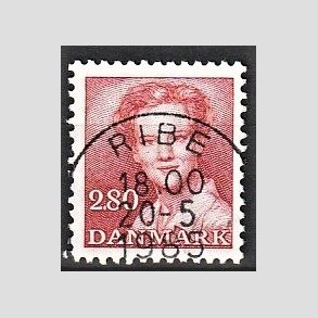 FRIMRKER DANMARK | 1985 - AFA 820 - Dronning Margrethe - 2,80 Kr. rd - Pragt Stemplet Ribe