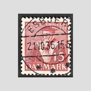 FRIM�RKER DANMARK | 1936 - AFA 232 - Reformationen 15 �re r�d - Lux Stemplet Esbjerg