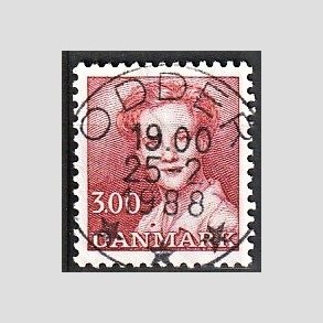 FRIMRKER DANMARK | 1988 - AFA 895 - Dronning Margrethe - 3,00 Kr. rd - Pragt Stemplet Odder