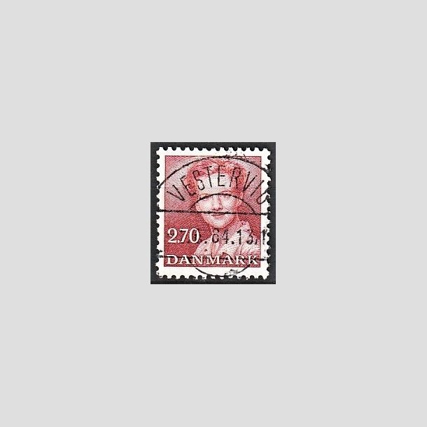 FRIMRKER DANMARK | 1984 - AFA 790 - Dronning Margrethe - 2,70 Kr. rd - Pragt Stemplet Vestervig